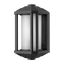 Black / Ribbed Etched Glass