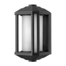 Black / Ribbed Etched Glass