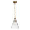 Burnished Brass / Clear Decorative Glass