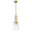 Brushed Natural Brass / Clear Fluted Glass
