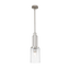 Polished Nickel / Clear Fluted Glass