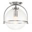 Brushed Nickel / Clear Seedy Glass