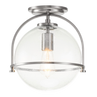 Brushed Nickel / Clear Seedy Glass