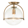 Heritage Brass / Clear Seedy Glass