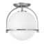 Brushed Nickel / Opal Glass