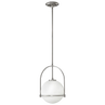 Brushed Nickel / Opal Glass