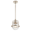 Polished Nickel / Clear Seedy Glass