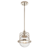 Polished Nickel / Clear Seedy Glass