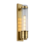 Brass / Clear Ribbed Glass
