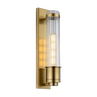 Brass / Clear Ribbed Glass