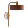 Antique Brass, Cream leather, White Marble, Heritage Brass Shade