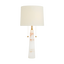 White Alabaster with Antique Brass