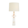 White Alabaster with Antique Brass