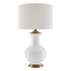 White / Antique Brass