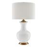 White / Antique Brass