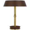 Hudson St. 20" Table Lamp in Natural Brass and Carob Leather