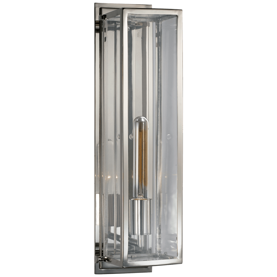 Belden Square Sconce, a premium Decorative light by Visual Comfort & Co. Close - up image of its design.