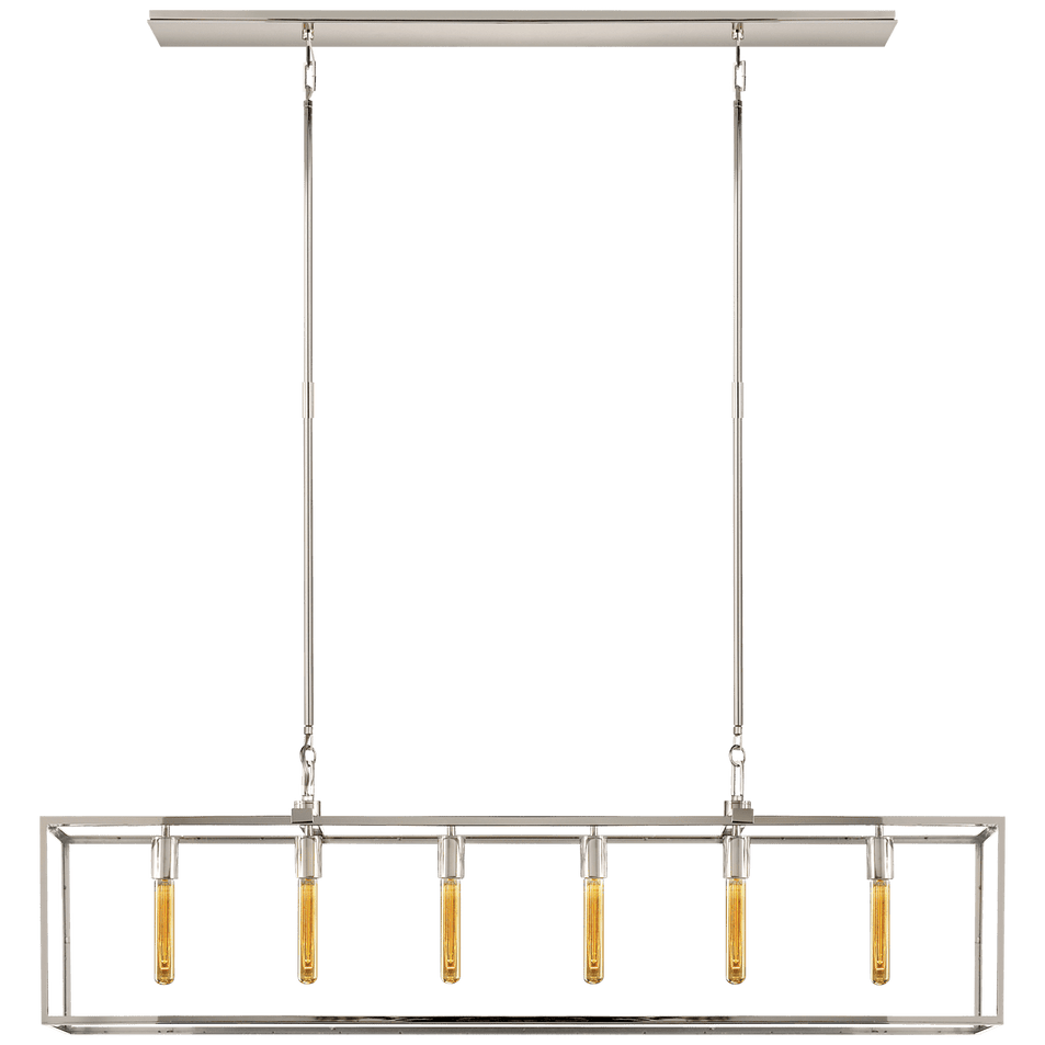Belden Linear Lantern, a premium Linear light by Visual Comfort & Co. Close - up image of its design.