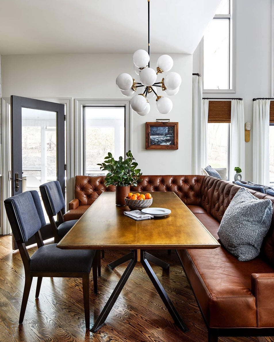 Bistro Small Round Chandelier, a premium Chandelier light by Visual Comfort & Co. Close - up image of its design.