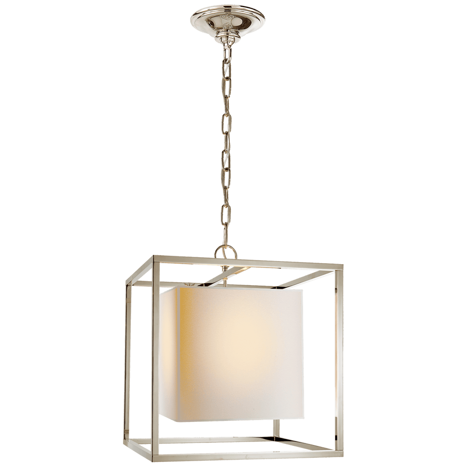 Caged Small Lantern, a premium Lantern light by Visual Comfort & Co. Close - up image of its design.