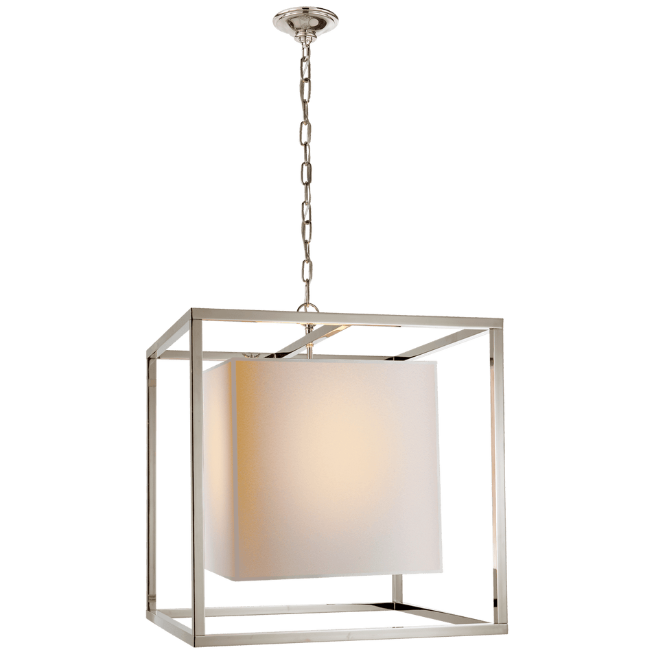 Caged Medium Lantern, a premium Lantern light by Visual Comfort & Co. Close - up image of its design.