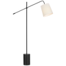 Frederick 52" Pivoting Floor Lamp in Bronze with Linen