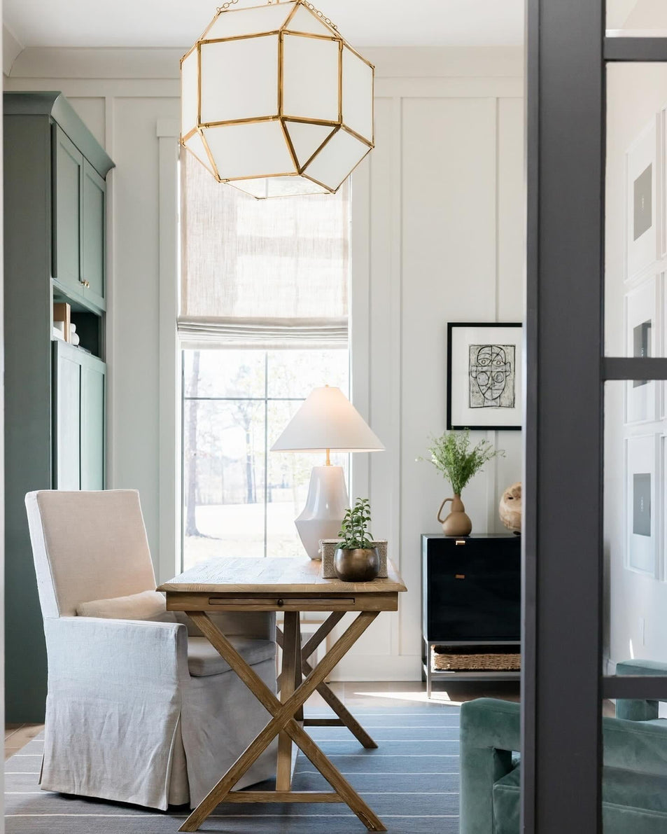 Morris Large Lantern, a premium Lantern light by Visual Comfort & Co. Close - up image of its design.