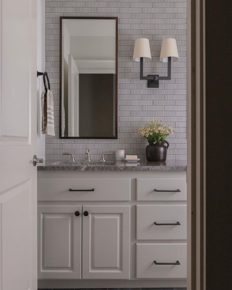 Square Tube Double Sconce, a premium Decorative light by Visual Comfort & Co. Close - up image of its design.