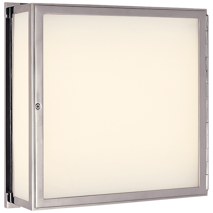 Mercer Square Box Light, a premium Bath light by Visual Comfort & Co. Close - up image of its design.