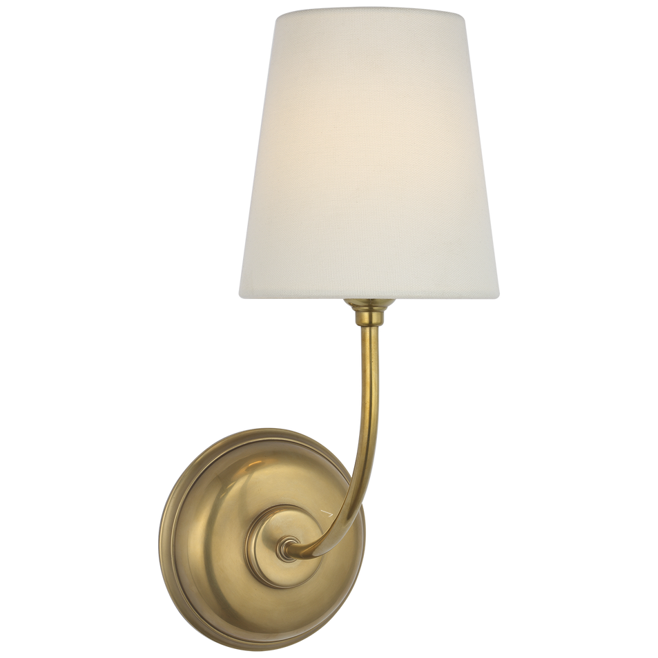 Vendome 16" Cordless Single Sconce in Hand-Rubbed Antique Brass