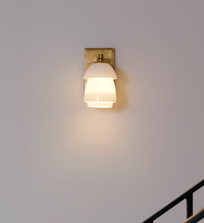 Whitman Small Sconce, a premium Decorative light by Visual Comfort & Co. Close - up image of its design.