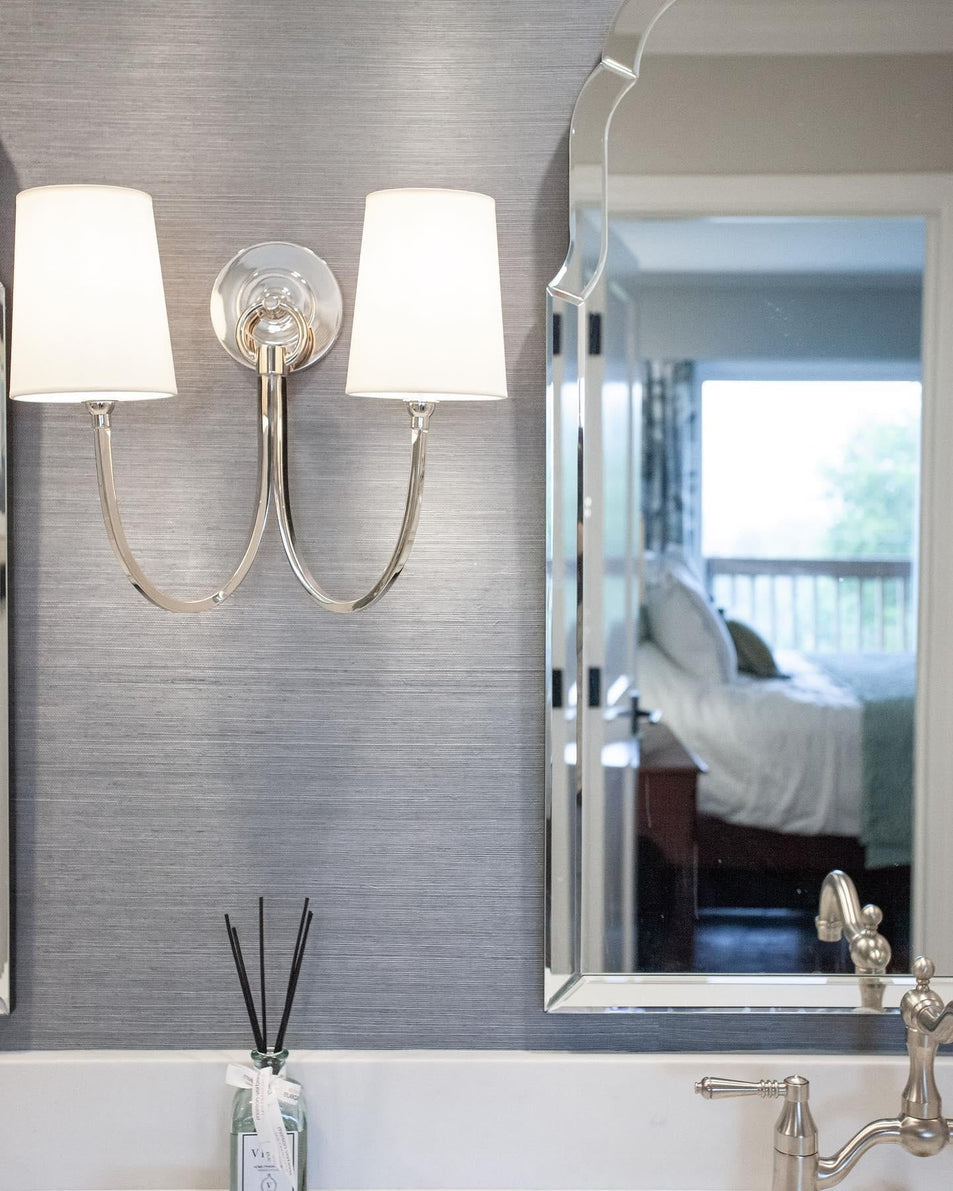Reed Double Sconce, a premium Decorative light by Visual Comfort & Co. Close - up image of its design.