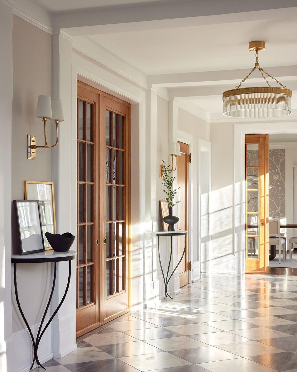 Hulton Double Sconce, a premium Decorative light by Visual Comfort & Co. Close - up image of its design.