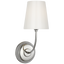 Polished Nickel / White Glass