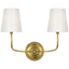 Hand-Rubbed Antique Brass / White Glass