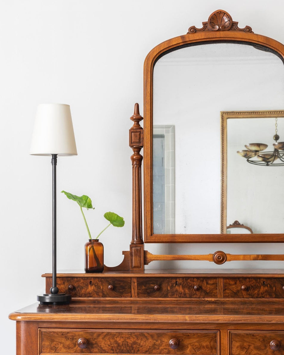 Bryant Table Lamp, a premium Decorative light by Visual Comfort & Co. Close - up image of its design.
