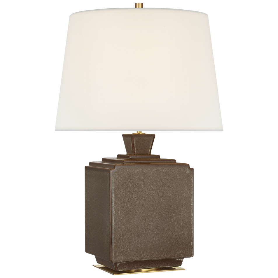 Meurice 27" Table Lamp in Positano Sand with Linen