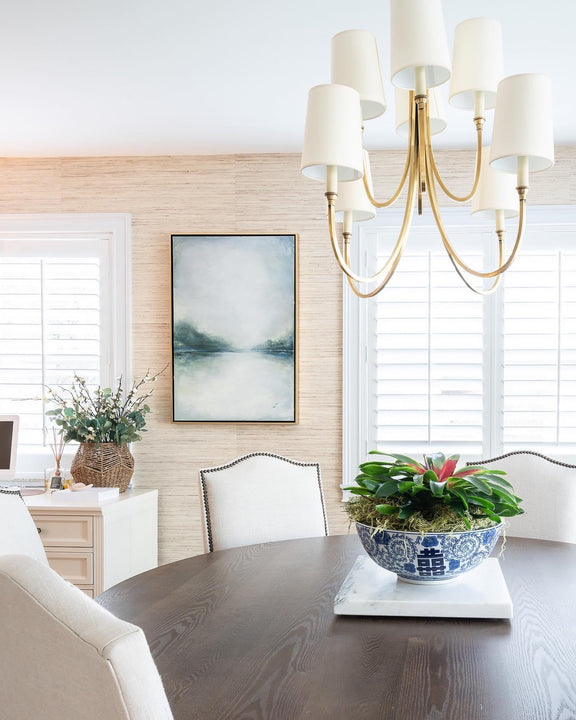 Reed Large Chandelier, a premium Chandelier light by Visual Comfort & Co. Close - up image of its design.