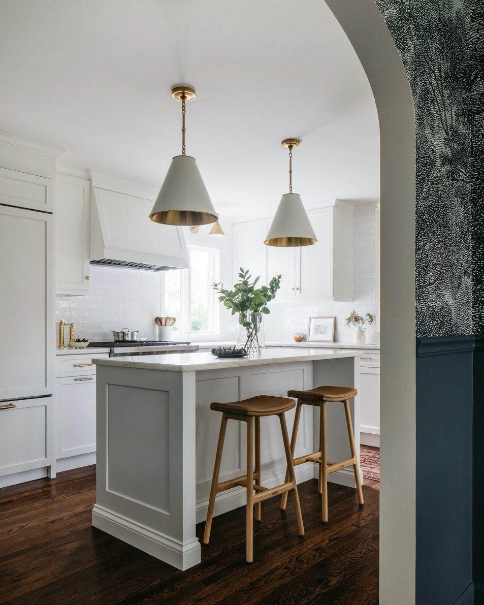Goodman Small Hanging Light, a premium Pendant light by Visual Comfort & Co. Close - up image of its design.