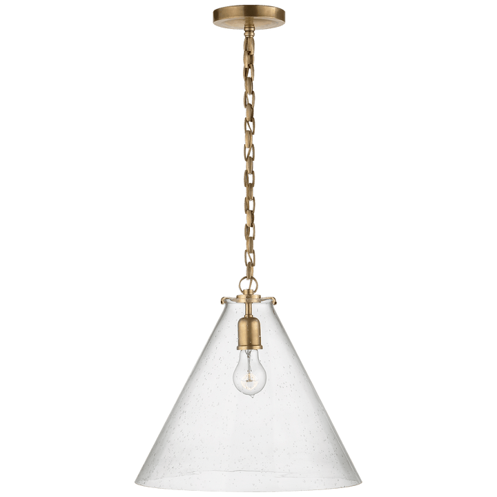 Katie Conical Pendant, a premium Pendant light by Visual Comfort & Co. Close - up image of its design.