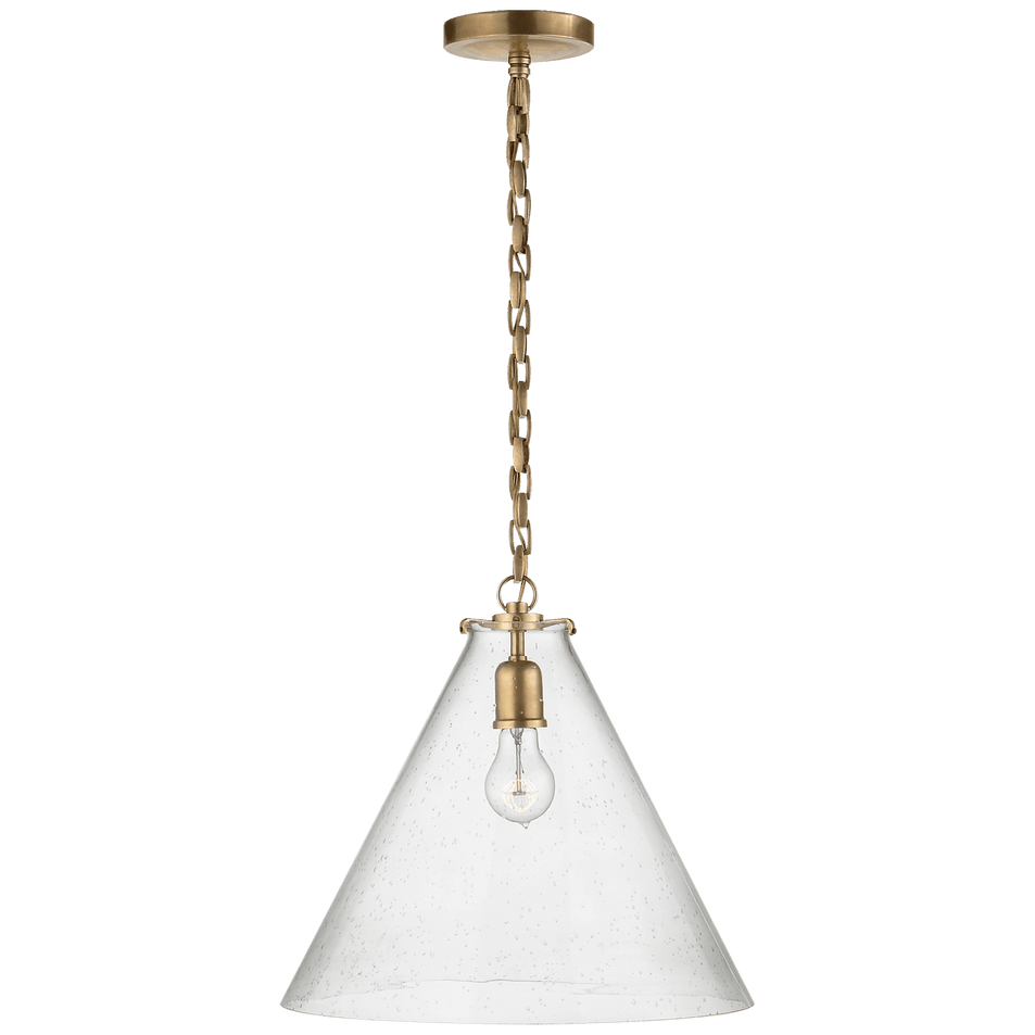 Katie Conical Pendant, a premium Pendant light by Visual Comfort & Co. Close - up image of its design.