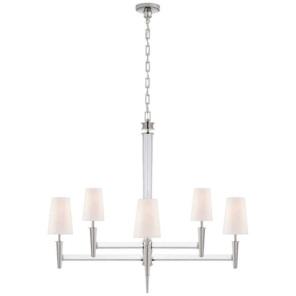 Lyra Two Tier Chandelier, a premium Chandelier light by Visual Comfort & Co. Close - up image of its design.